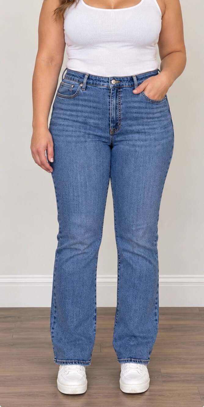 Talbots Barely Boot Jeans Size 14 Blue Wash Denim